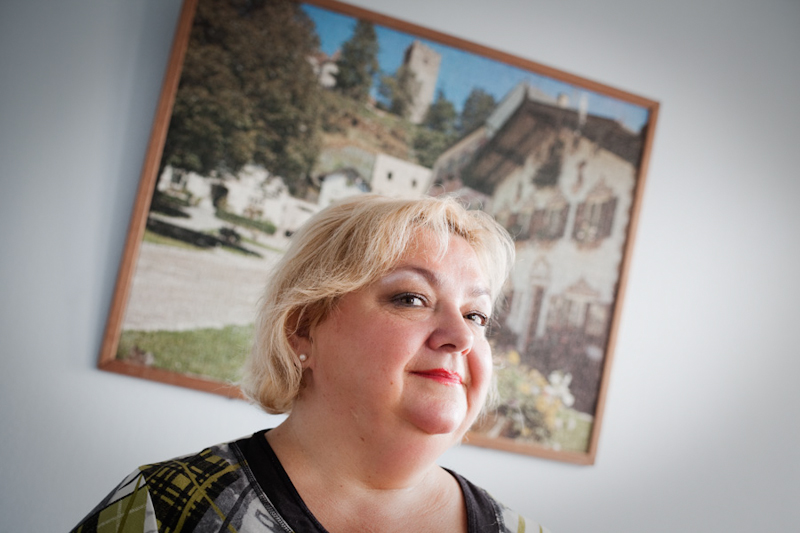 Teresa. In her office, Norrtälje.