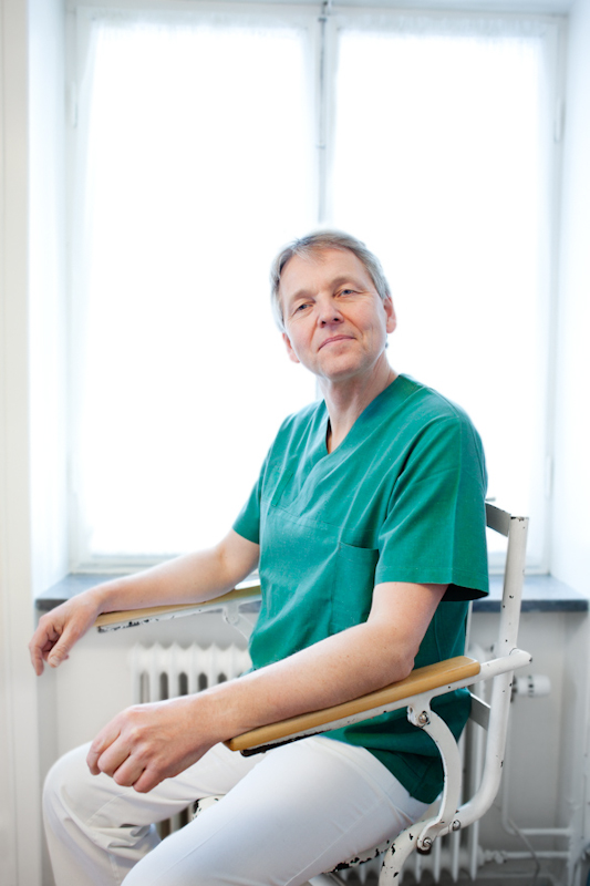 Christer, medical doctor. At his clinic in Stockholm.